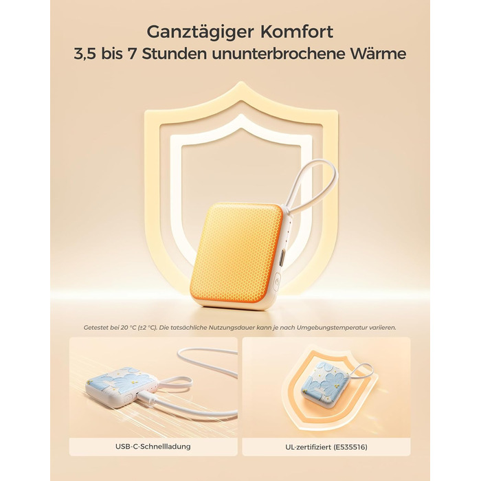 Електричні грілки для рук OCOOPA 2 шт., 3 режими нагріву, швидкий нагрів, 4000mAh, USB, для жінок, зимові, Outdoor