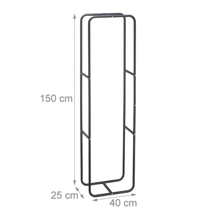 Стильна металева полиця для дров Relaxdays