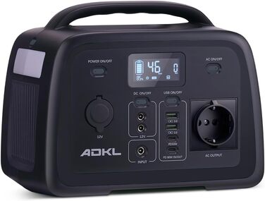 Портативна електростанція Powerbank 320Wh з акумулятором LiFePO4, 300W, сонячний генератор з виходом 300W AC/PD 60W USB-C, для кемпінгу, подорожей, надзвичайних ситуацій