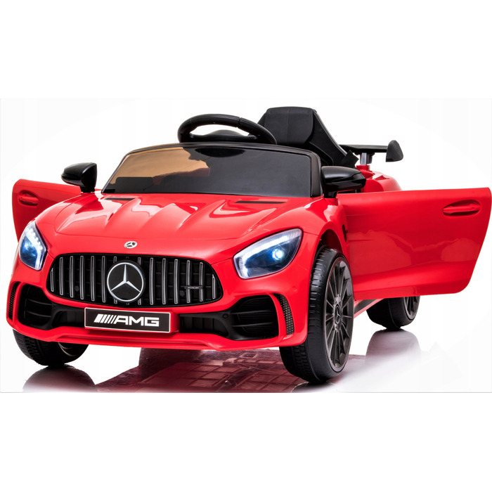 Дитячий електромобіль Mercedes AMG GTR зі шкіряним салоном, EVA