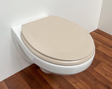 Сидіння для унітазу ADOB Premium Soft, м'яке, колір бежевий бахама, з механізмом плавного закриття, 69775