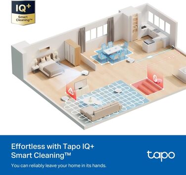 Робот-пилосос Tapo RV20 Max з функцією миття, 5300Pa, LiDAR-навігація, сумісний з Alexa & Google Assistant, білий