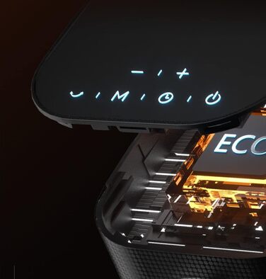 Електричний обігрівач EasyAcc® з пульт дистанційного керування - енергозберігаючий, тихий, 2000W, 24 години