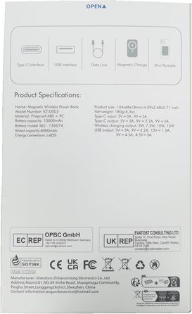 Магнітний 22,5 Вт для iPhone 16-12 Pro/Max/Plus/Mini (чорний), 10000mAh