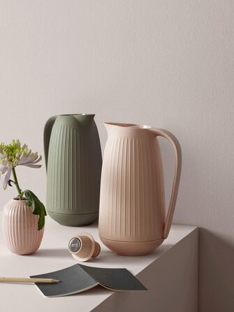 Термос Kähler Isolierkanne 1,0 л Hammershøi для чаю та кави, білий (1 л, зелений)