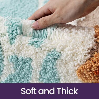 Килимок для ванної кімнати DEXI Ovale Beige, 61 x 110 см, з антиковзким покриттям та малюнком 'Морські зірки'