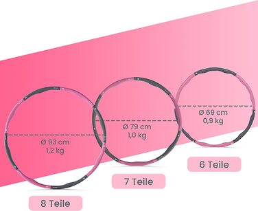 Ваговий обруч, обруч для дорослих, 1,2 кг, обруч для схуднення, регульований на 6-8 предметів, обруч для схуднення з хулахупом, обруч для схуднення з хулахупом, обруч для схуднення з хулахупом, обруч для схуднення з хулахупом, обруч для схуднення з хулаху