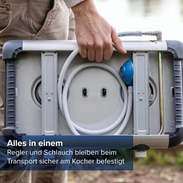 Газовий набір для кемпінгу Campingaz Kitchen 2 | 2-конфортний газовий нагрівач з потужністю 4000 Вт | для кемпінгу та подорожей | сумісний з CV 470 та R-Zylinder