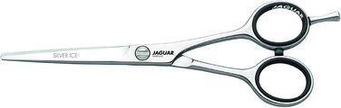 Ножиці для волосся JAGUAR WHITE LINE SILVER ICE 5.5', класичний дизайн, кована спеціальна сталь, мікрозубці ( в упаковці)