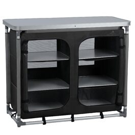 Складний шафа для кемпінгу CampFeuer 102x47x83.5 см, алюмінієвий каркас, кемпінгова кухня з 2 блискавками