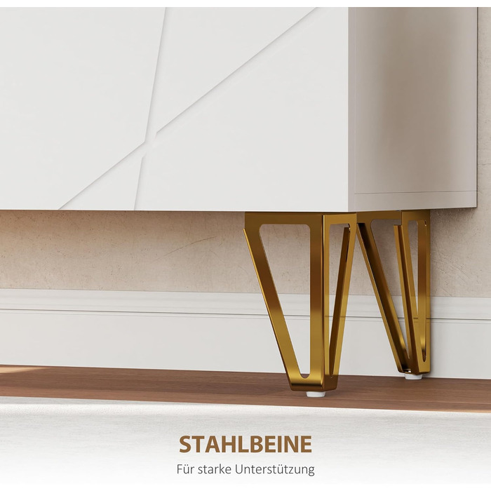 Шафа для взуття HOMCOM з 2 дверцятами, 3 регульовані полиці, на 15-20 пар взуття, 72 x 31,5 x 95 см, білий