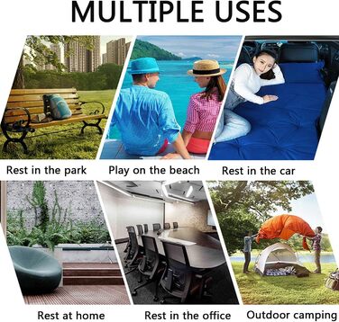 Надувне ліжко Icelus Doppel 204x153x23 см з насосом. Матрац для кемпінгу, подорожей та дому. Сірий колір