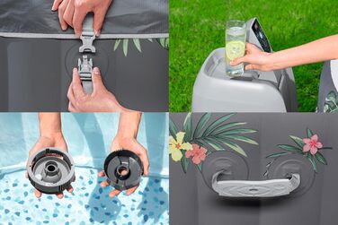 Надувний спа-басейн з гідромасажем Bestway Lay-Z-Spa Miami AirJet Whirlpool, для 2-4 осіб, 180 x 66 см