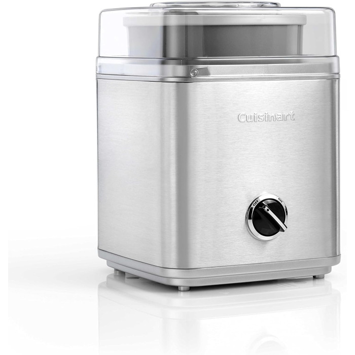 Машина для морозива Cuisinart Deluxe Виробник заморожених йогуртів і сорбетів 2 л 25 хв 5 років гарантії Срібло ICE30BCU