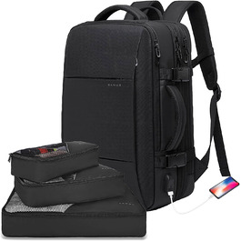 Дорожній рюкзак BANGE, рюкзак для ручної поклажі, міцна складна спортивна сумка, підходить для 17,3-дюймового ноутбука для чоловіків і жінок. 1908mblack