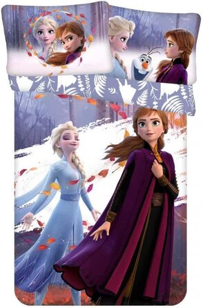 Дитяча постільна білизна Disney Frozen 2 для крижаної королеви Анни Ельзи, подушка, покривало для ліжка 100x135 см