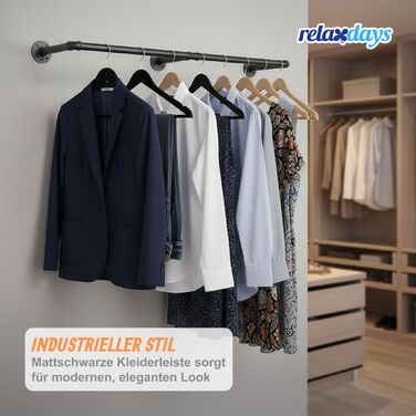 Relaxdays Промислова вішалка для одягу на стіну