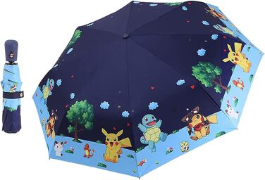 Складна парасолька для дітей, автоматичне відкриття, дизайн мультфільму, захист від ультрафіолету, парасолька для подорожей, компактний, вітронепроникний, для дівчаток, хлопчиків, жінок, 4, один розмір