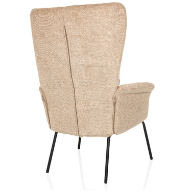 Крісло-релакс / Крісло-навушник HAVENIO, оббивка - тканина, колір - бежевий, від hjh LIVING