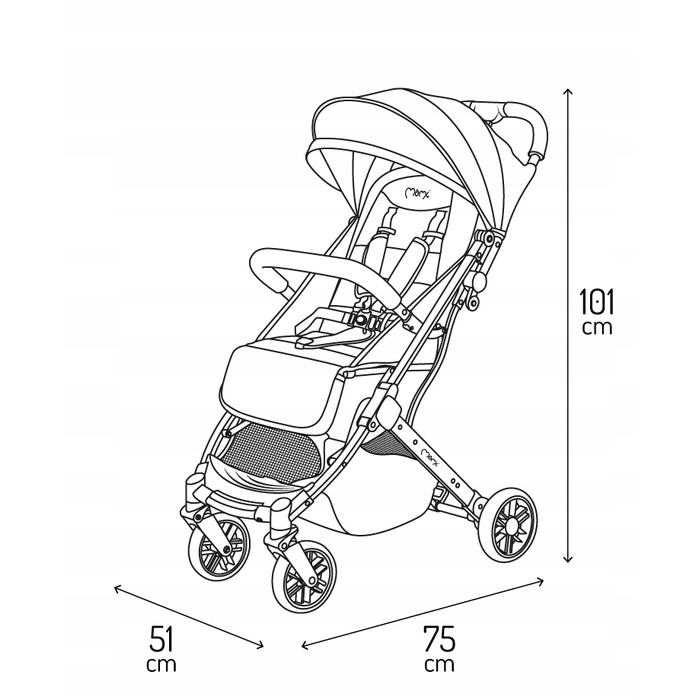 Дитячий візок MoMi ESTELLE, чорний