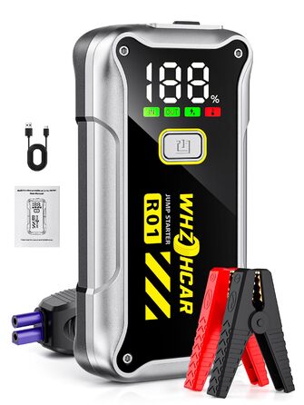 Powerbank Starthilfe 4000A: Портативний пусковий пристрій для авто 12V з LCD дисплеєм та LED ліхтариком (до 9.0L бензин/7.5L дизель)