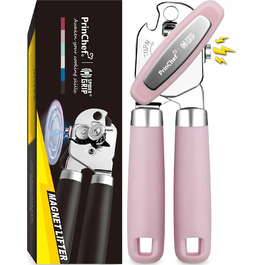 Ручний відкривач для консерв PrinChef з потужним магнітом (рожевий)