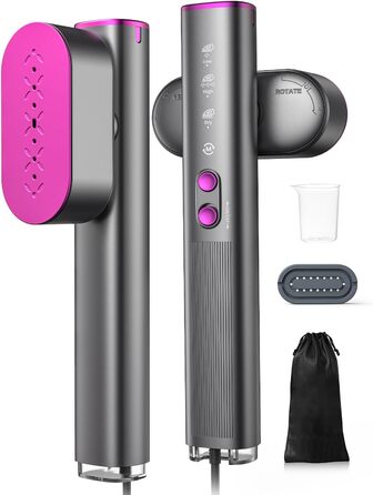 Портативний паровий випрямляч для одягу Stunden - 2 в 1 (праска + випрямляч), 1000 Вт, 110-240V, для подорожей та дому