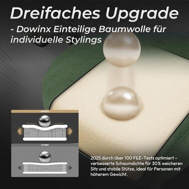 Ігровий крісло Dowinx з мікрофібри, дихаючий та ергономічний офісний стілець, м'яке відчуття як хутро, регульований стілець з підніжкою (зелений)