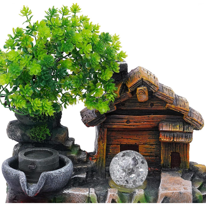 Кімнатний фонтан з LED підсвіткою - настільний фонтан, водоспад, фонтан з туманом для дому та офісу