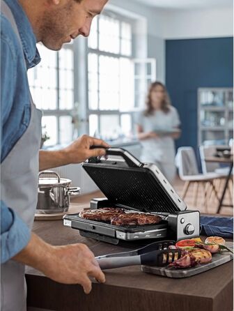 Контактний гриль WMF Profi Plus Perfection: електричний, 2000 Вт, 6 програм, сенсорна технологія, антипригарне покриття, нержавіюча сталь матова