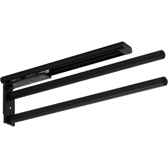 Тримач для рушників SOTECH TED з алюмінію, чорний матовий, 2-х секційний, телескопічний, 325-487 мм