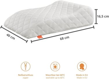 Подушка для ніг Sleepling Venenkissen: для підтримки ніг та комфортного сну, 40 x 68 x 16.5 см, 100% бавовна, Ökotex 100, Made in EU