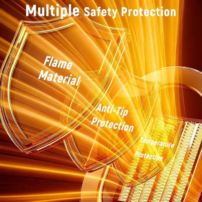 Електричний обігрівач Feebee: енергозберігаючий, тихий, 800/1200W, портативний, з підтримкою постійної температури та захистом від перегріву та перекидання. Ідеально для спальні, дому, офісу (білий)