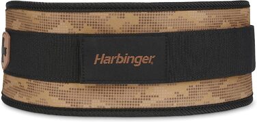 Пояс для важкої атлетики Harbinger з поролоновим сердечником, 11,4 см, Розмір S, рожевий (маленький, світло-коричневий камуфляж)