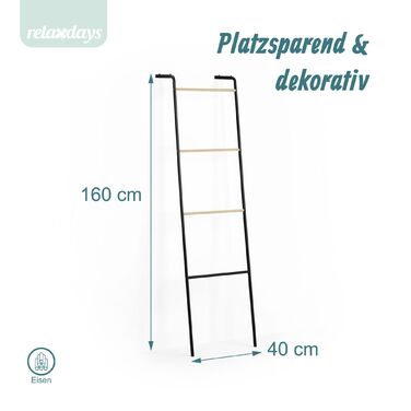 Підставка для рушників Relaxdays, метал, 4 яруси