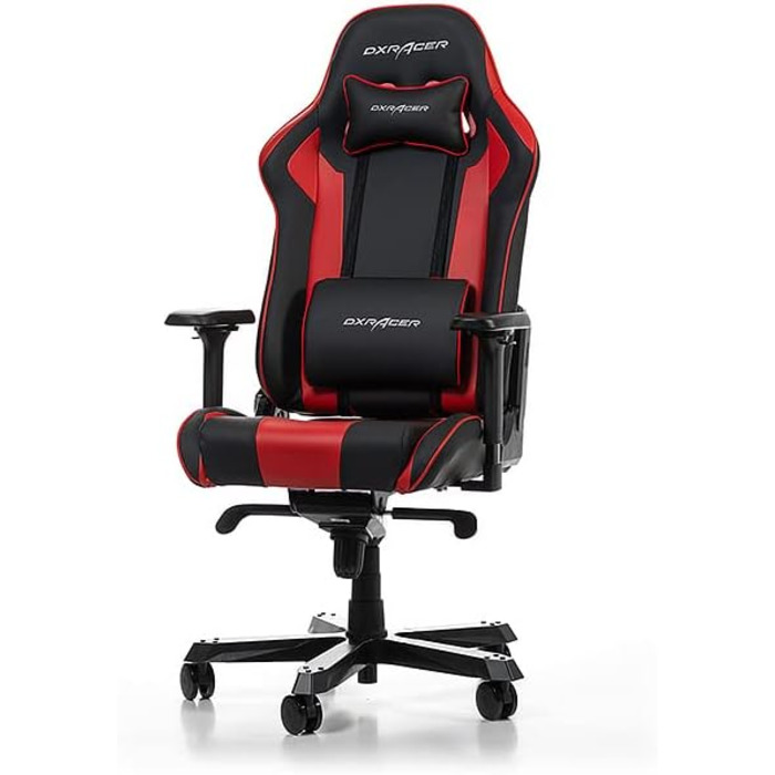 Геймерське крісло DXRacer King K99, шкірозамінник, чорно-червоне, до 200 см