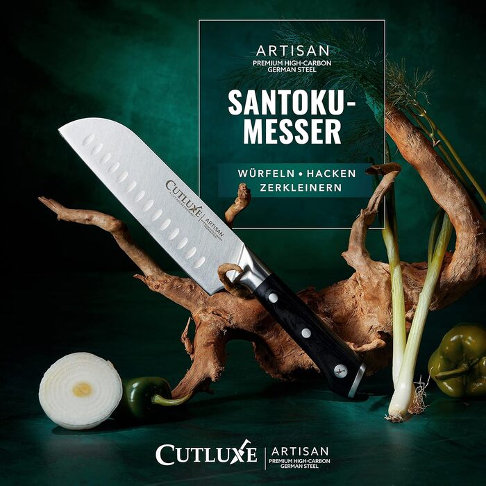 Ніж для шинкі та м'яса Cutluxe – 30 см, преміум-якість, сталь, ергономічна ручка, з піхвою, серія Artisan