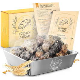 Форма для випікання хліба з кришкою та кошиком для підйому тіста - Robuste 28 см, чавун - ідеальна для хліба, тостів, випікання в чавунному горщику, аксесуари для випікання, парова шапка з лавовими каменями