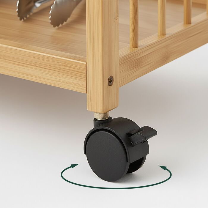 Візок кухонний Relaxdays з бамбука на 3 рівнях