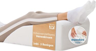 Ортопедична подушка для ніг Blumtal - регульована висота, для важких ніг, для дорослих, білий знімний чохол