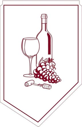 Тканинна манжета для вина Mank / 100x65 мм /150 шт. крапельниця для крапельниці (Бордо)