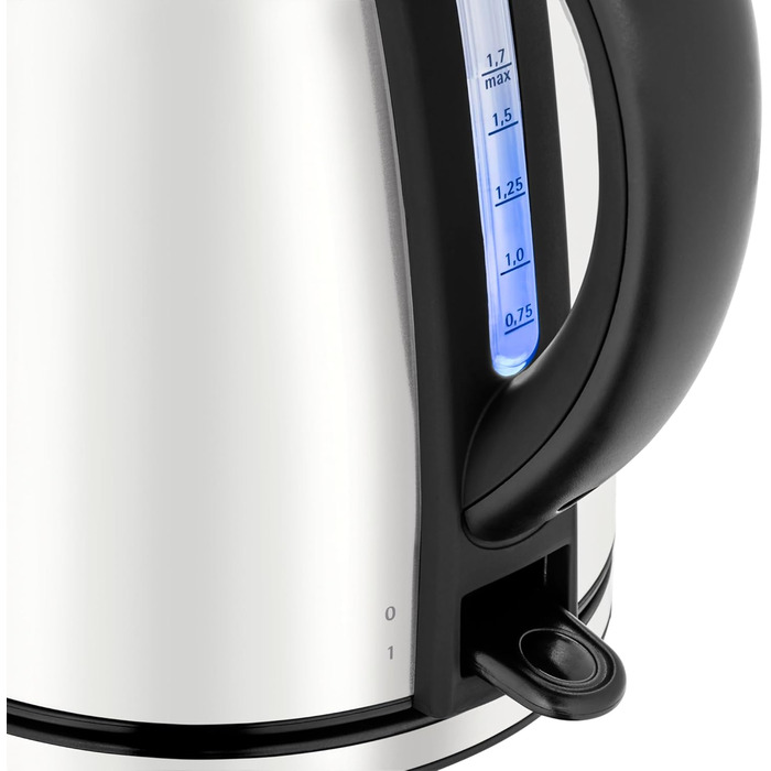 Електричний чайник WMF Stelio 1,7л з фільтром від накипу, нержавіюча сталь, матове покриття, підсвітка рівня води