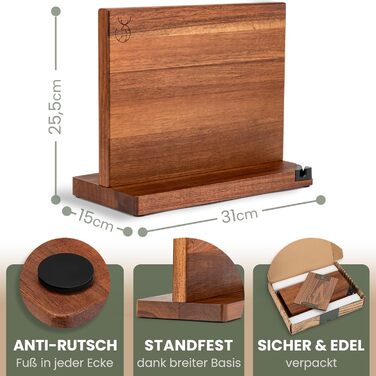 Магнітний тримач для ножів Waldwerk з акціїї, 31 см - без ножів