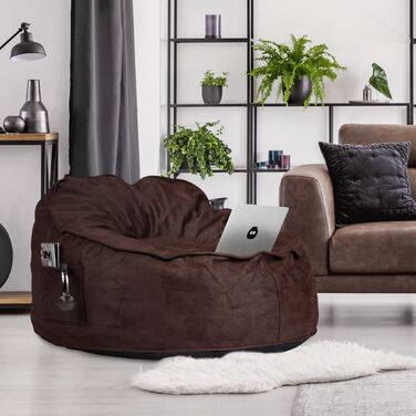 Relaxdays Великий крісло-мішок з ефектом замші