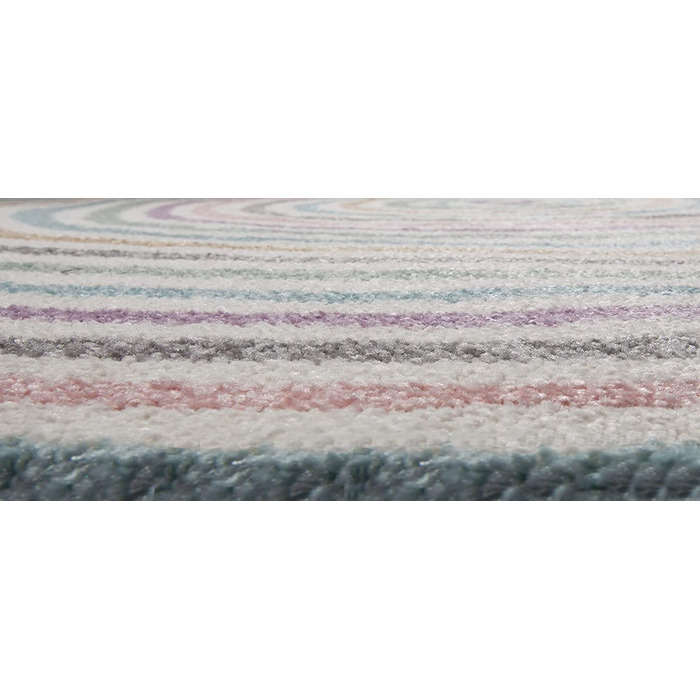 Сучасний м'який дитячий килим з м'яким ворсом, що не вимагає особливого догляду, стійкий до фарбування, яскравих кольорів, 120 шт. (80 см круглої форми, пастельно-барвистий)