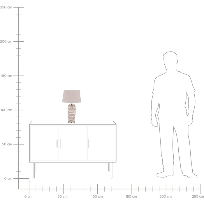 Настільна лампа Traisen Керамічна/Поліестер бежева