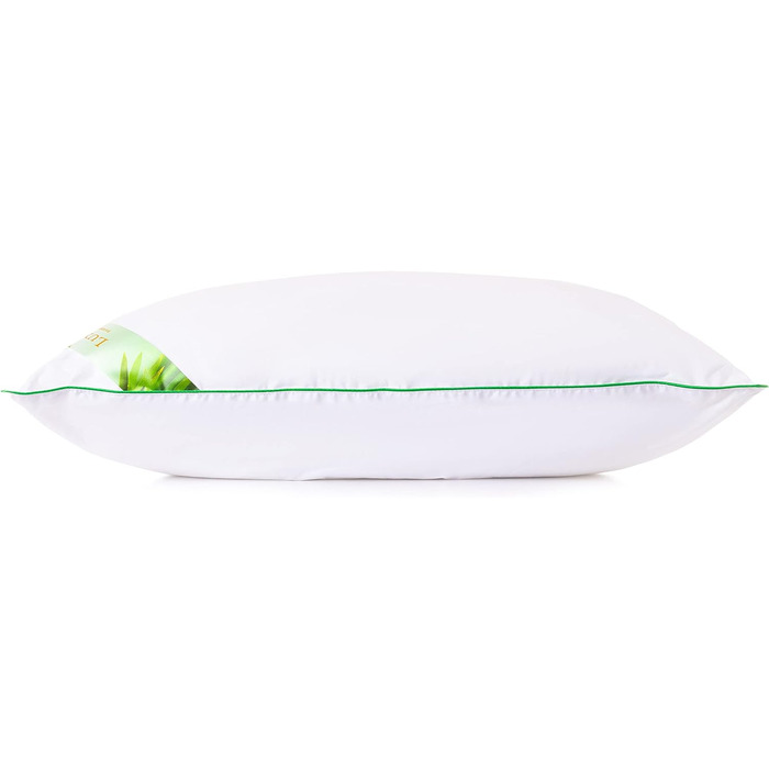 Бамбукова подушка Pen-Pol - - Гіпоалергенна подушка - Подушка для ліжка - Подушка для сну для дому - Натуральний матеріал - Бамбукова подушка для спальні - Високоякісний наповнювач подушки (50x75, білий)