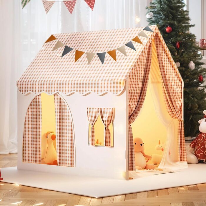 Дитячий намет для гри в приміщенні JRUKM, ігровий будиночок для дівчаток та хлопчиків, намет-ігровий будиночок для дитячої кімнати, ігри та читання, хакі