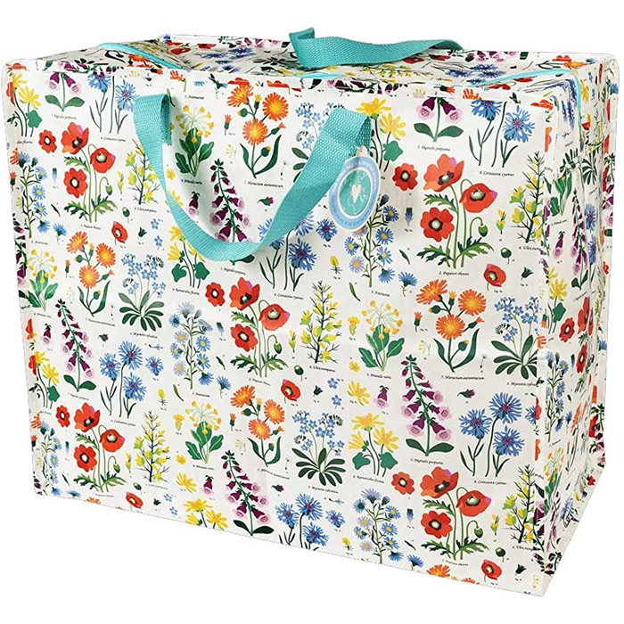 Гігантська сумка для покупок, сумка для покупок, гігантська сумка, універсальна сумка (Wild Flowers)