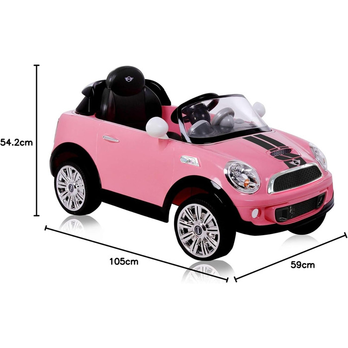 Електромобіль для дітей Rollplay MINI Countryman 12V, рожевий, з пультом керування, від 3 до 6 років